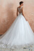Robe de mariée en tulle avec décoration dentelle belle naturel sexy - 3