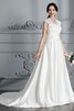 Robe de mariée luxueux en satin de traîne moyenne de mode de bal avec sans manches - 2