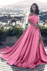 Prinzessin Schulterfreier Ausschnitt Normale Taille A-Linie Sittsames Abendkleid - 1