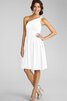 Abito da Damigella senza spalline A-Line in Chiffon Corto monospalla - 16