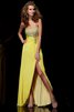 Robe de bal longue longueru au niveau de sol en chiffon ligne a avec sans manches - 1