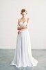 Robe de mariée avec sans manches croisade en chiffon col en forme de cœur dos nu - 3