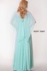 Ärmelloses gerüschtes Chiffon A-Line sexy bodenlanges Brautjungfernkleid - 3