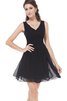 Robe douce seize simple ruché en chiffon de lotus avec zip - 1