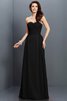 Prinzessin Ärmelloses Anständiges Bodenlanges Brautjungfernkleid aus Chiffon - 2