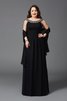 Robe de bal formelle col u profond fermeutre eclair en grandes tailles a-ligne - 1