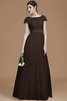 A Linie Prinzessin Normale Taille Brautjungfernkleid mit Schleife mit Gürtel - 9