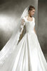 Vestido de Novia de Atractivo de Largo de Natural de Cola Corte - 3