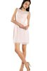 Abito Laurea Senza Maniche in Chiffon Barchetta con Criss-cross mini - 1