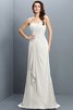 Ärmelloses Chiffon Sweep train Brautjungfernkleid mit Rücken Schnürung mit Plissierungen - 16