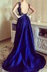 Satin Reißverschluss Prinzessin Unverwechselbar Ballkleid mit Applike - 2