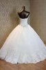 Abito da Sposa in Paillette Cuore Cerniera Coda A Strascico Corto con Perline in Raso - 2