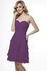 Reißverschluss Herz-Ausschnitt Normale Taille Chiffon Prinzessin Brautjungfernkleid - 3