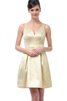 Robe demoiselle d'honneur v encolure avec zip a-ligne manche nulle - 1