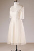 Robe de mariée avec lacets chaming en tout plein air informel courte - 3