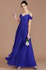 Prinzessin Chiffon Ärmelloses Schulterfreier Ausschnitt Bodenlanges Brautjungfernkleid - 31