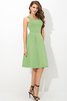 Vestido de Dama de Honor de Corte princesa de Natural de Drapeado de Escote Cuadrado - 26
