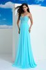 Chiffon Herz-Ausschnitt A-Linie Bodenlanges Abendkleid mit Perlen - 5