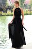 Vestido de Noche de Corte-A de Plisado de Sin mangas de Escote halter - 1