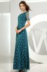 Robe de soirée sage simple a-ligne de col bateau appliques - 3