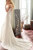 Abito da Sposa in Chiffon in Pizzo Senza Maniche moda V-Scollo con Ricamo - 4