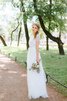 Abito da Sposa in Pizzo con Nastro con Manica Corte in pizzo in Tulle stravagante - 1