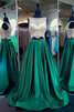 Vestido de Fiesta de Corte Sirena de Cristal de Exquisito de Hasta el suelo - 1