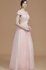 A Linie Prinzessin Normale Taille Brautjungfernkleid mit Schleife mit Gürtel - 6