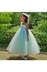 Robe de cortège enfant avec ruban arrivée au cheville de lotus textile en tulle avec nœud - 3