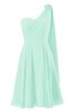 Robe demoiselle d'honneur naturel bref avec chiffon avec zip avec sans manches - 1