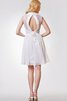 Robe de graduation plissage facile decoration en fleur a-ligne noeud - 3