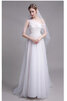Robe de mariée en satin silhouette asymétrique gracieux modeste longue - 3