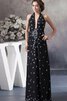 Robe de soirée dénudé decoration en fleur arrivée au cheville ruché - 1