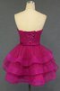 Abito Homecoming con Increspature Corto moda in Tulle con Perline A-Line - 2