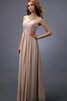 Sencillo Vestido de Dama de Honor de Imperio de Criss Cross de Plisado de Escote Corazón - 7