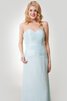 Robe demoiselle d'honneur romantique ceinture fermeutre eclair avec ruban avec sans manches - 5