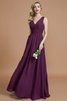 Abito da Damigella A-Line Principessa A Terra Senza Maniche in Chiffon - 18