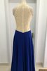 Schaufel-Ausschnitt Chiffon Prinzessin Normale Taille Sittsames Abendkleid - 3