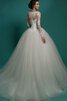 Elegante Vestido de Novia de Corte-A de Largo de Abalorio de Joya - 2