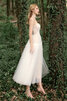 Abito da sposa in pizzo romantico retro con increspature in raso bellissimo - 4