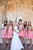 Abito da Damigella in Chiffon Semplice mini con Cristino Senza Maniche Cuore - 1