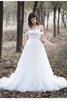 Robe de mariée branle longueur au ras du sol bucolique bretelles spaghetti frappant - 2