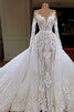Vestido de Novia en Tul de Fabuloso de Cremallera de Cola Corte - 2