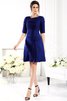 Enganliegendes Chiffon Halbe Ärmeln Reißverschluss Mini Brautjungfernkleid - 25