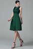 Robe demoiselle d'honneur en satin de lotus avec zip manche nulle de princesse - 9