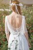 Abito da Sposa con Piega con Mezze Maniche con Ricamo in Chiffon Formale E Informale A-Line - 2