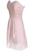Abito da Damigella in Chiffon con Criss-cross Senza Maniche Naturale con Seghettato A-Line - 3