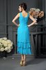 A-Line Chiffon Prinzessin Ärmelloses Mini Brautmutterkleid - 4