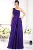 Robe demoiselle d'honneur fermeutre eclair avec chiffon a-ligne de princesse ruché - 22