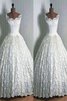Ärmelloses Natürliche Taile Klassisches Herz-Ausschnitt Brautkleid mit Bordüre - 1